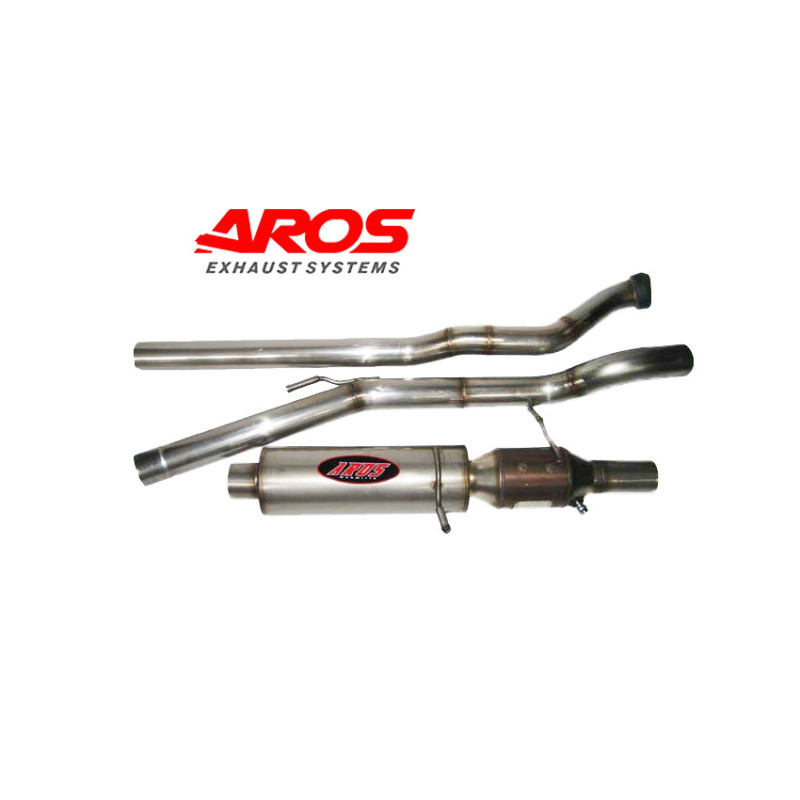 Sistema de escape completo de inox con catalizador Ø70 Aros Renault Clio RS 2.0 Gruppo N (Rally) - RNC2RSGN-ALS1K170