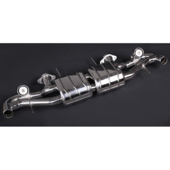 Stainless steel rear silencer with valve Capristo Aston Martin Vantage V8 (AJ37/AM14) 2005-2017 02AM05003001