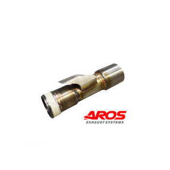 Tronchetto in acciaio inox con staffa tra collettore e centrale Aros Peugeot 207 S2000 (Rally) - PG207S2-TRS