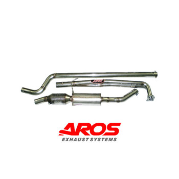 Sistema de escape completo de acero inoxidable con catalizador Aros Peugeot 106 Rally Gruppo A - PG106RGA-ALS1K1