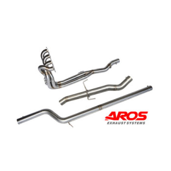 Sistema de escape completo de acero inoxidable sin silenciador ni catalizador Aros Citroen Saxo Kit Car/Super 1600 (Rally) -