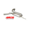 Section arrière d'échappement en acier inoxydable avec silencieux Aros Volvo 480 TURBO 1700 1993 VLV480T17-FNL