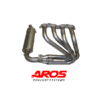 Sistema de escape completo de acero inoxidable Aros Renault AlpineA110 1600 1970 RNALA11016-AL