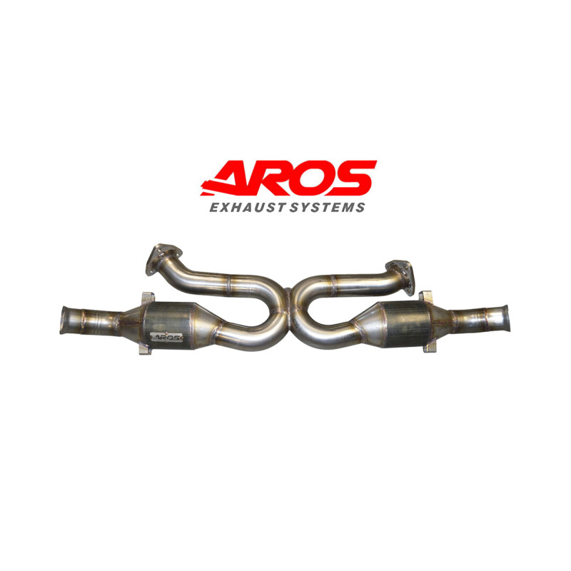 Sezione in acciaio inox con catalizzatori sportivi (Mod. Bischoff) Aros Porsche 911 993 1993 PORSIL993-0S2K
