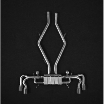 Sistema di scarico completo con valvola e terminali in carbonio Capristo Alfa Romeo Stelvio Quadrifoglio 2017-2026