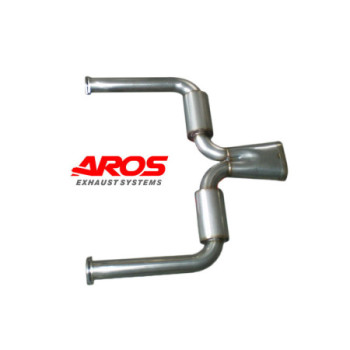 Silenciador trasero de acero inoxidable con salida central en pico de pato Aros Porsche 911 Gruppo 4 1977 PR911G4-OC611SFL