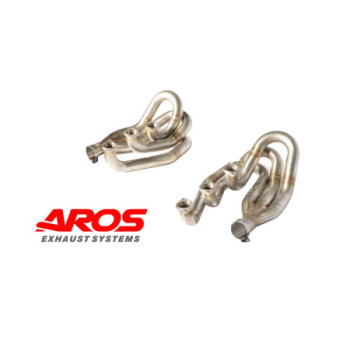 Paire de collecteurs d'échappement 3-1 en inox avec raccord mâle-femelle Aros Porsche 911 Gruppo 4 1977 PR911G4-CLTMF