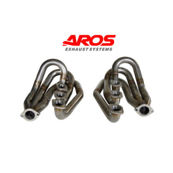 Stainless steel pair of exhaust manifolds 3-1 with flanged connection Aros Porsche 911 Gruppo 4 1976 PR911G4-CLTFL