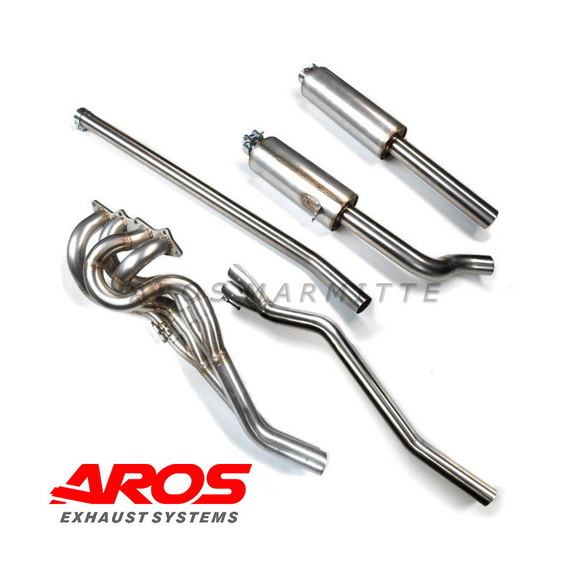 Sistema di scarico completo in acciaio inox Aros Lancia Fulvia Coupé HF/GR4 1300/1600 1965-1976 LNFLVHFGR4-ALS