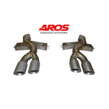 Coppia finali di scarico diretti in acciaio inox Aros Ferrari 550 Maranello 1996-2001 FER550SIL0S