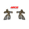 Stainless steel pair of rear sections of exhaust straight-through Aros Ferrari 550 Maranello 1996-2001 FER550SIL0S