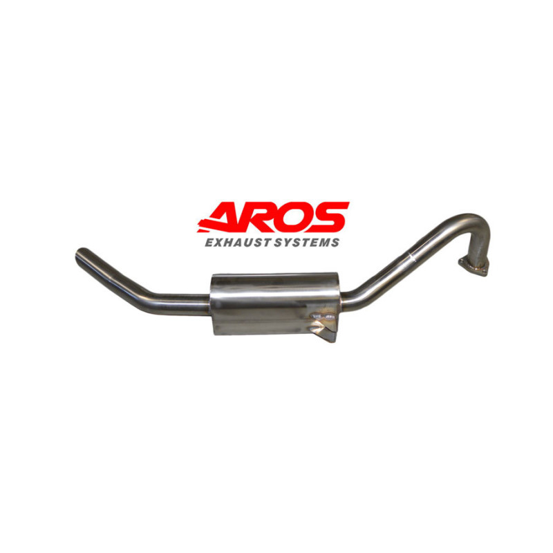 Stainless steel rear section with silencer Aros Alfa Romeo Giulia Super 1300 1965-1974 ALFROMGIULIAS1300-FNL