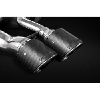 Komplett-Abgasanlage mit Klappe und Carbon-Endrohre Capristo BMW X5/6M (F15/16) 2013-2018 02BM10203006-B