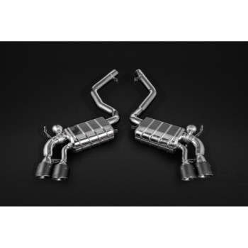 Sistema di scarico completo con valvola e terminali in carbonio Capristo BMW X5/6M (F15/16) 2013-2018 02BM10203006-B