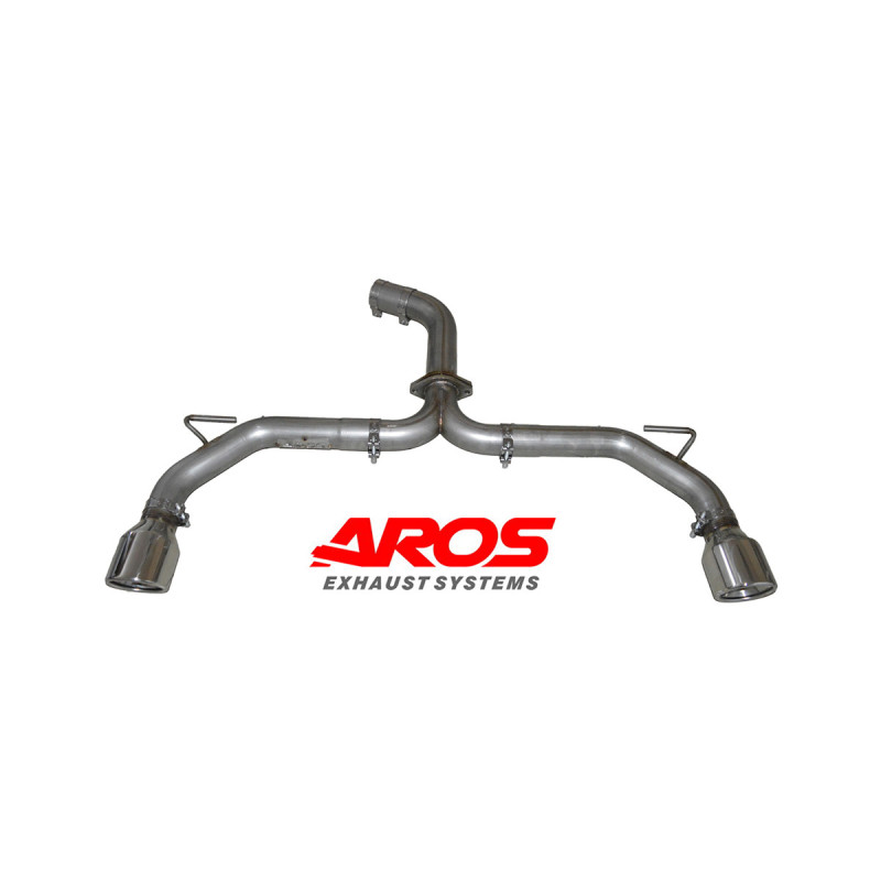 Stainless steel rear section without silencer Aros VW Golf 8 GTI 2.0 (245/300 Hp) 2021 VWGOLF8GTI-FNLPL