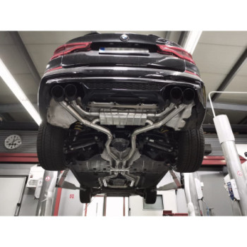 Sistema di scarico completo con valvola, sostituzione OPF e terminali in carbonio Capristo BMW X3M (G01/97) 2018-2024