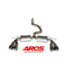 Stainless steel centre section silenced and rear section with twin silencers and four outlets Aros VW Golf 7 R 2.0 (300 Hp) 2013