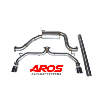 Section centrale simple silencieux et section arrière en inox sans silencieux Ø76 Aros VW Golf 7 GTI 2.0 (220/230/265/310