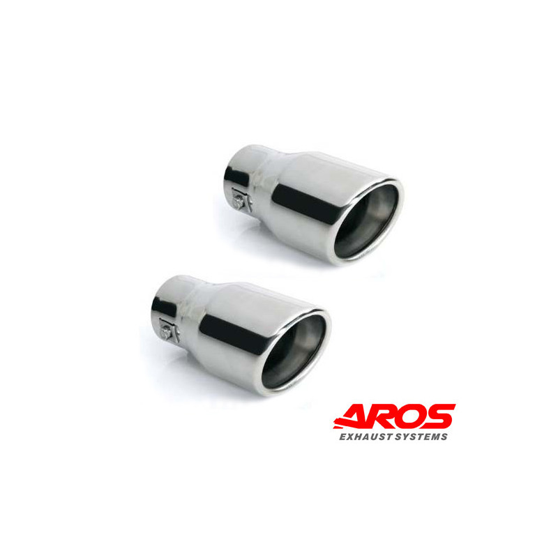 Paire de embouts coupe biseautée diamètre 115 mm en acier inoxydable Aros Toyota GT86 2.0 (200 Hp) 2015 A60094 TS-40