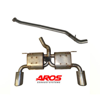 Tube central direct en inox + section arrière avec double silencieux et valve électronique Aros Toyota GR86 2.4 (234 Hp) 2021