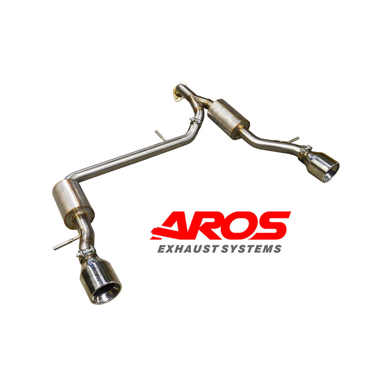 Rear section with twin silencers and exhaust tips in SS straight-cut Aros Suzuki Swift Sport 1.4 (140 Hp) 2018 SZKSW14-FNLS202