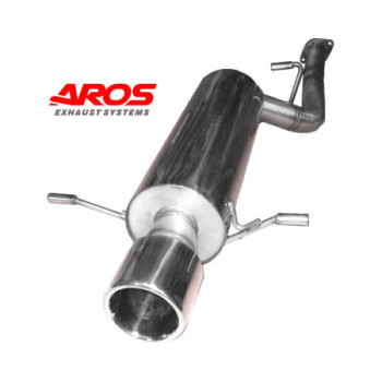 Silenciador trasero de acero inoxidable con salida única Aros Subaru Impreza WRX STI 2007 SBSTI0207-PMFS1O1
