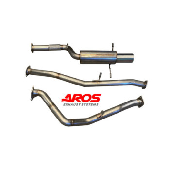 Sistema de escape completo de acero inoxidable sin catalizador Aros Subaru Impreza WRX STI 2004 SBSTI0207-ALK0