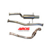 Stainless steel complete exhaust system with catalytic converter Aros Subaru Impreza WRX STI 2002 SBSTI0207-ALK2