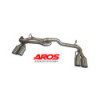 Tramo trasero de inox sin silenciadores y doble salida con cuatro colas de escape Aros Subaru Impreza STI 2014 SUBSTISILOR