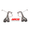Tramo trasero de inox sin silenciadores y doble salida con cuatro colas de escape Aros Subaru Impreza WRX STI SEDAN 2017