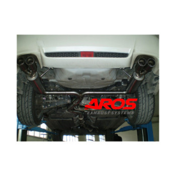 Sistema de escape completo de acero inoxidable con doble salida y cuatro colas de escape Aros Subaru Impreza WRX STI SEDAN 2017