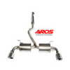 Section centrale avec silencieux en inox + section AR avec double silencieux Aros Subaru BRZ 2.0 (200 Hp) 2018 SBBRZ12-C1SFS2O2