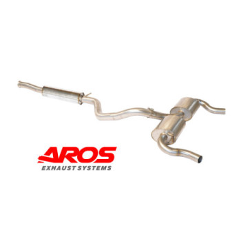 Stainless steel centre section with silencer and rear section with dual outlet silenced Aros Renault Clio 4 RS 1.6 T 200 EDC