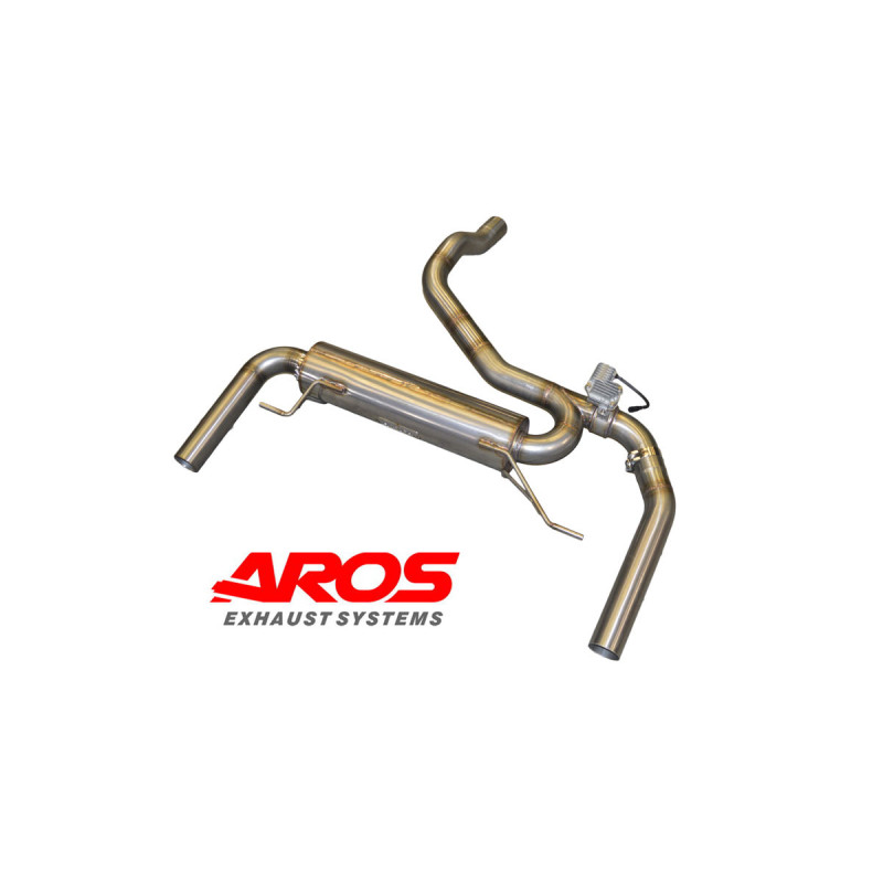 Endschalldämpfer aus Edelstahl mit Klappe Aros Renault Clio 3 RS 2.0i (197/200/203 Hp) 2010 RCLRS3-FS1O2V