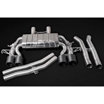 Complete exhaust system with valve ECE and Wicrom exhaust tips Capristo BMW M4 Competition (G8X) 2021-2026 02BM07403025-B