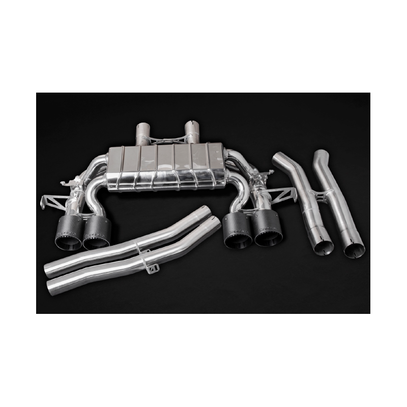 Sistema de escape completo con válvula ECE y colas de escape Wicrom Capristo BMW M4 Competition (G8X) 2021-2026 02BM07403025-B