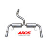Silencieux arrière en acier inoxydable (sorties à coupe droite) Aros Renault Clio 3 RS 2.0i (197/200/203 Hp) 2010 RCLRS3-FS2O2