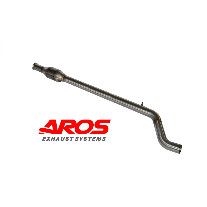 Tramo central de acero inoxidable sin silenciador con catalizador 200 celdas Aros Renault Clio 3 RS 2.0i (197/200/203 Hp) 2013