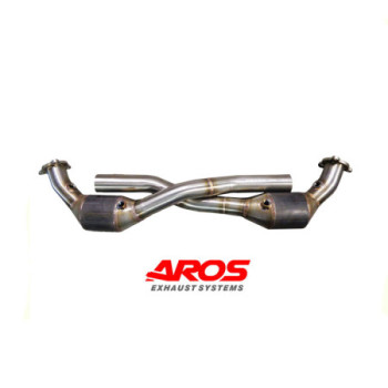 Tramos catalizadores de acero inoxidable Aros Porsche 911 997.1 Carrera S Coupé/Cabrio 3.8i (355 Hp) 2009 POR997SEZCAT2K