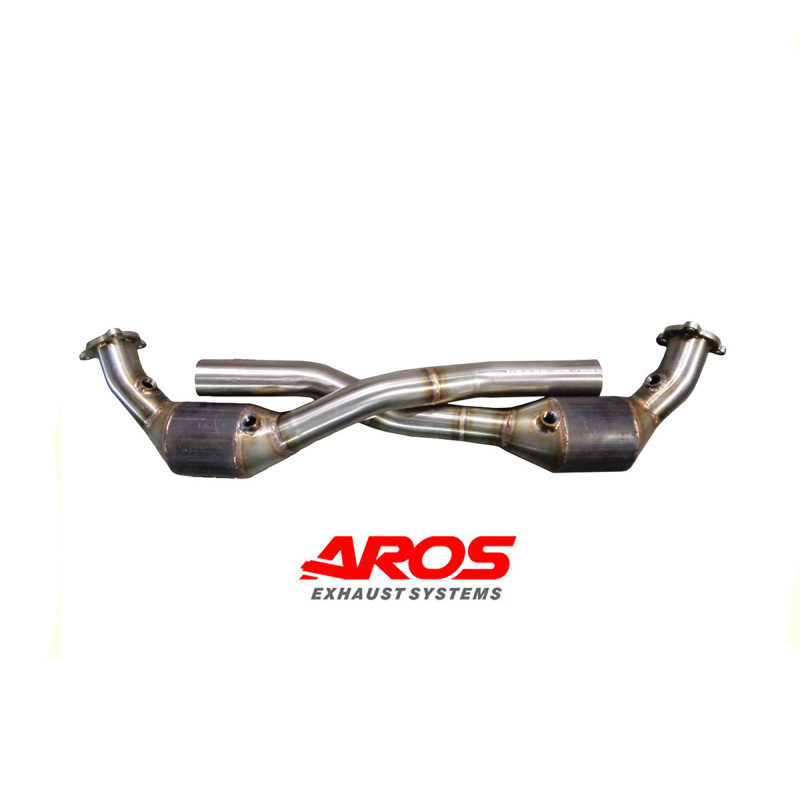 Stainless steel sections catalytic converters Aros Porsche 911 997.1 Carrera S Coupé/Cabrio 3.8i (355 Hp) 2009 POR997SEZCAT2K