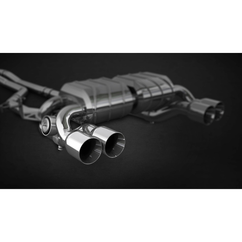 Stainless steel complete exhaust system with valve and exhaust tips Capristo BMW M3/M4 (F80/82/83) 2015-2018 02BM07403005