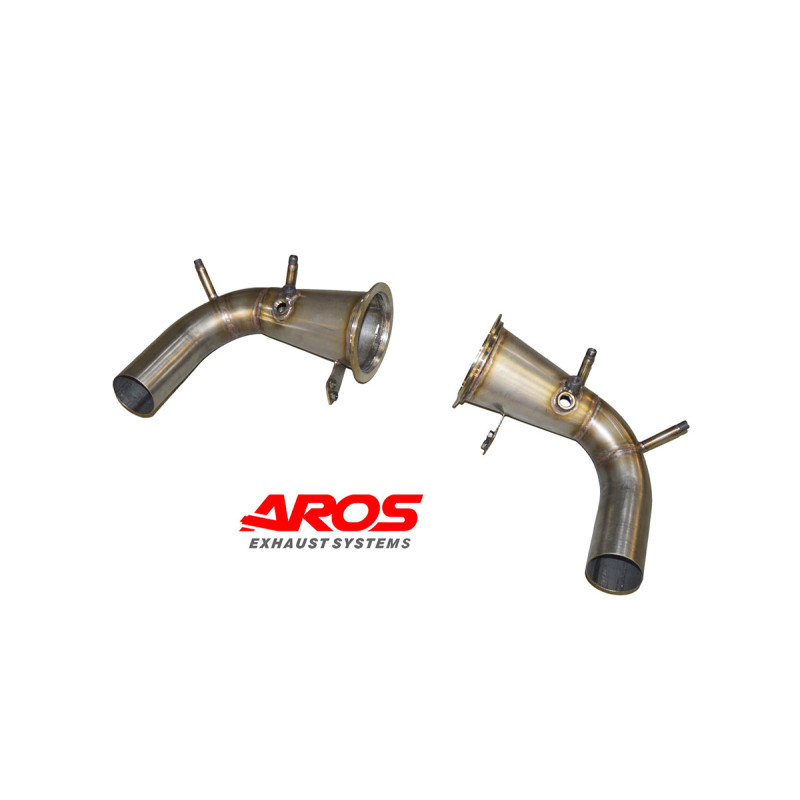 Coppia downpipe in acciaio inox senza catalizzatori elimina OPF Aros Porsche 911 992 Carrera 4 3.0 (385 Hp) 2022 POR911CR-2DP0K