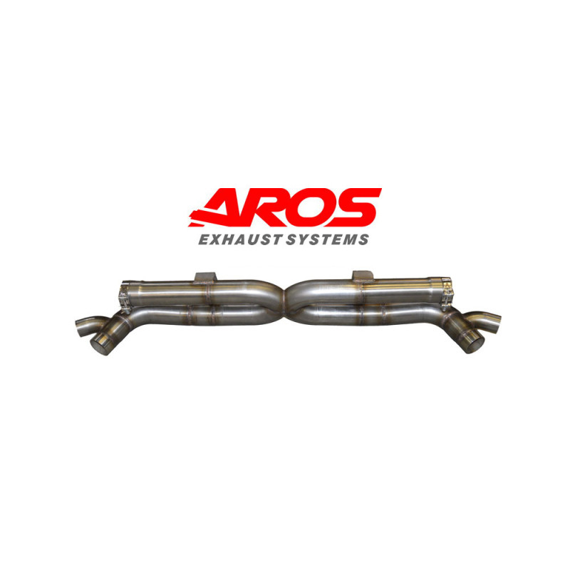 Abschnitt zum Entfall von Schalldämpfer aus Edelstahl (Xpipe) Aros Porsche 911 991.2 Turbo S 3.8i (580 Hp) 2016 POR911TS-XPIPE