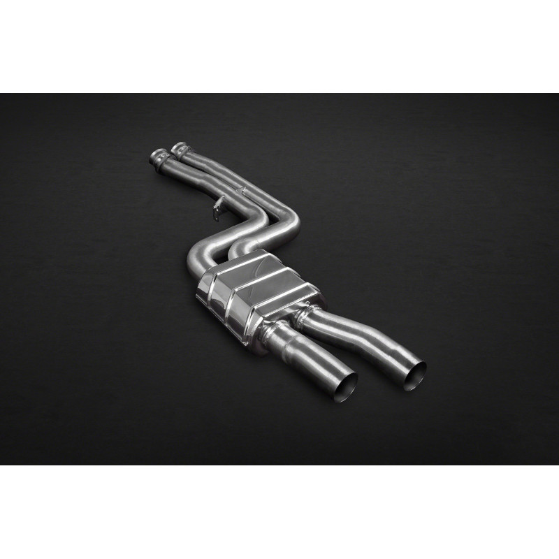Stainless steel pipes replacement post-catalytic converter with silencer centre section Capristo BMW M3/M4 (F80/82/83) 2015-2018