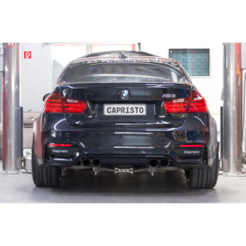 Tubes de remplacement post-catalyseur en inox avec silencieux section centrale Capristo BMW M3/M4 (F80/82/83) 2015-2018