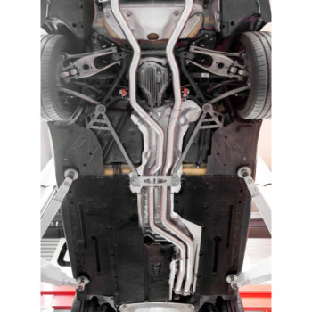 Tubes de remplacement post-catalyseur en inox avec silencieux section centrale Capristo BMW M3/M4 (F80/82/83) 2015-2018