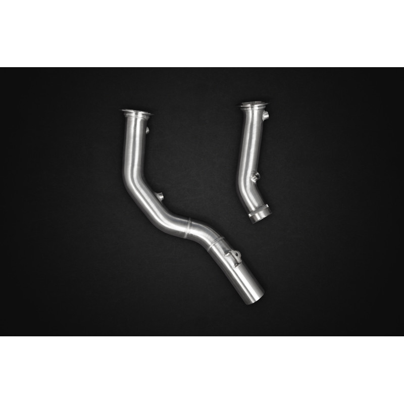 Downpipe Katalysator-Ersatzrohre aus Edelstahl Capristo BMW M3/M4 (F80/82/83) 2015-2018 02BM07403008