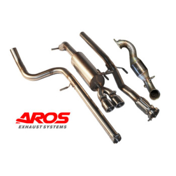 Sistema di scarico completo in acciaio inox con catalizzatore Aros Peugeot 208 GTi 1.6 THP (200/208 Hp) 2013 PGT208-ALK2S1O2