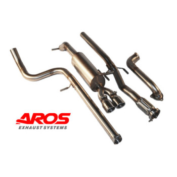 Stainless complete exhaust system without catalytic converter Aros Peugeot 208 GTi 1.6 THP (200/208 Hp) 2014 PGT208-ALK0S1O2