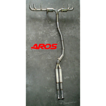 Stainless steel unresonated centre section and silenced rear section Aros Nissan GT-R 2016 NSGTRR35-CN862S2O